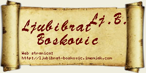 Ljubibrat Bošković vizit kartica